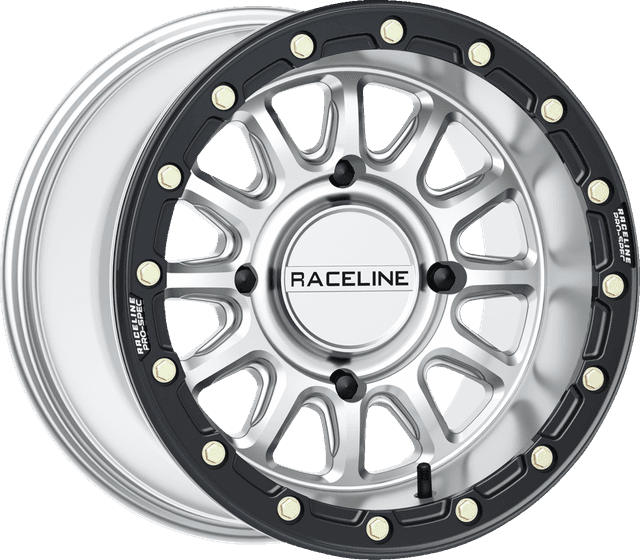 RACELINE WHEELS 0230-1577 Wheel - Alpha - Front/Rear - Hyper Silver/with Black Ring - 15x10 - 4/156 - +10 mm — image 1 of 2
