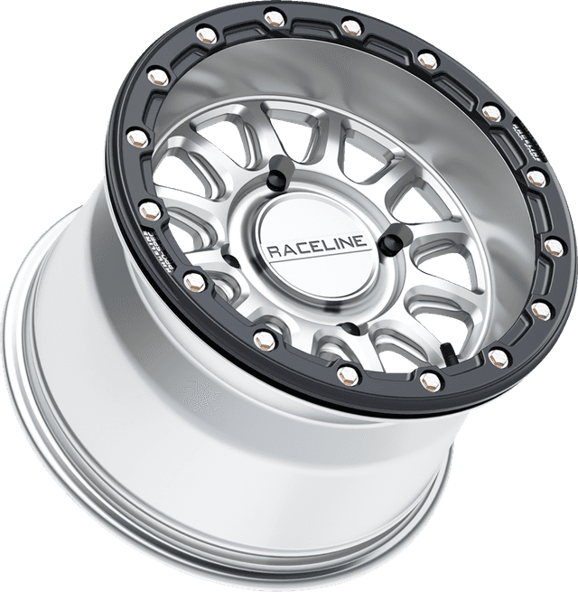 RACELINE WHEELS 0230-1577 Wheel - Alpha - Front/Rear - Hyper Silver/with Black Ring - 15x10 - 4/156 - +10 mm — image 2 of 2