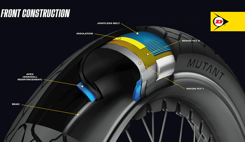 DUNLOP 0301-0915 Tire - Mutant - Front - 120/70ZR17 - (58W) — image 8 of 8