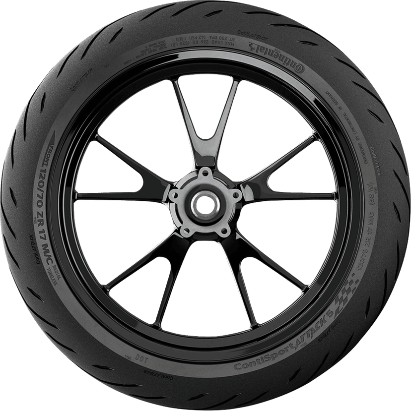CONTINENTAL 0301-1080 Tire - ContiSportAttack 5 - Front - 120/70ZR17 - (58W) — image 3 of 3