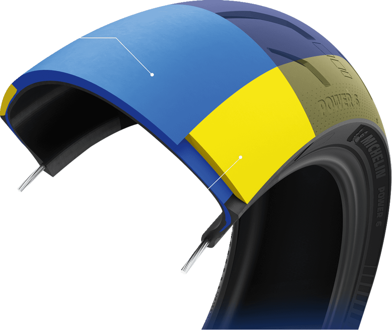 MICHELIN 0302-1783 Tire - Power 6 - Rear - 200/55ZR17 - (78W)