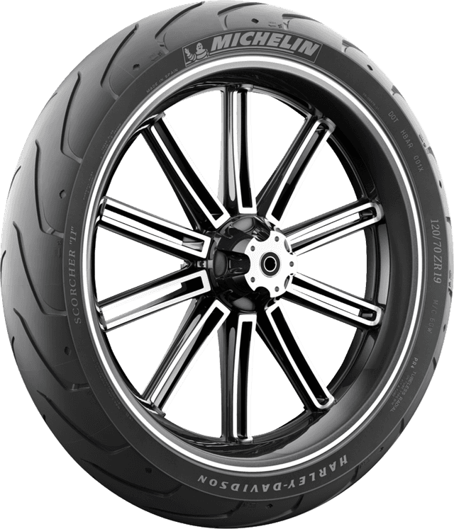 MICHELIN 0303-0212 Tire - Scorcher 11 - Front - T-Spec - 120/70ZR18 - (59W) — image 2 of 9