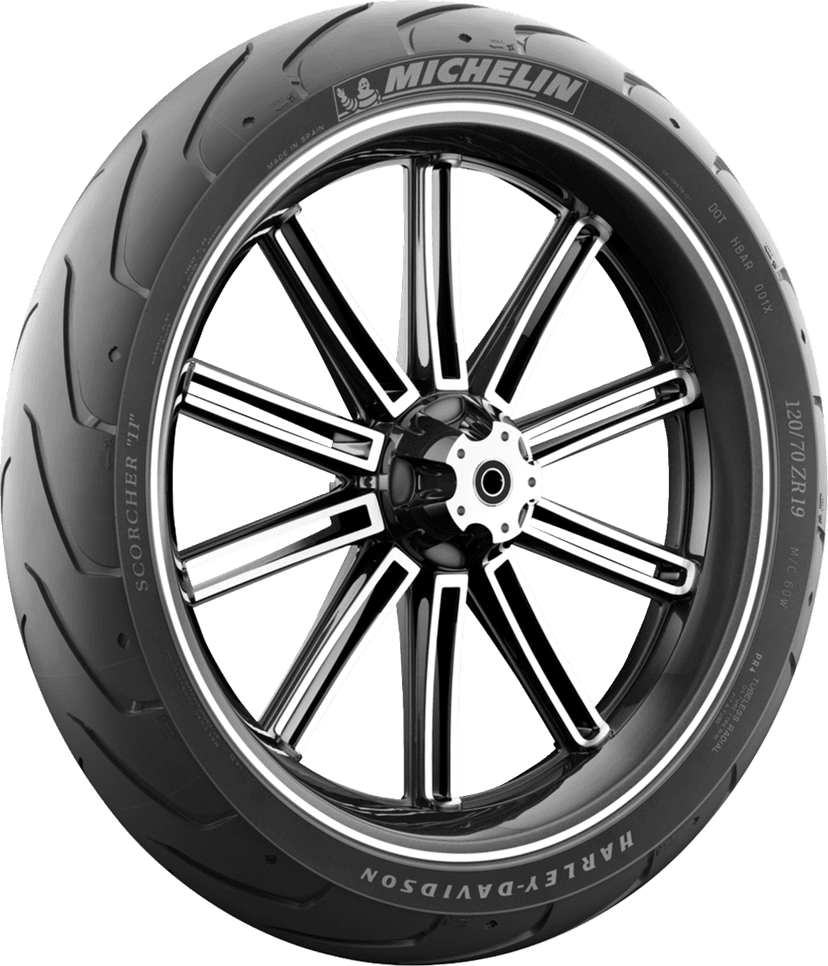 MICHELIN 0303-0212 Tire - Scorcher 11 - Front - T-Spec - 120/70ZR18 - (59W) — image 2 of 9