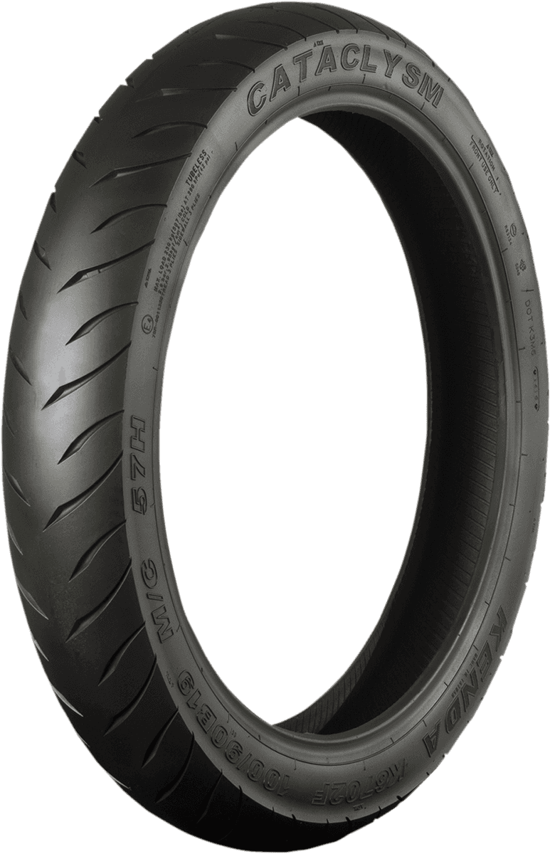 KENDA 0305-0773 Tire - K6702 Cataclysm - Front - 130/60B19 - 61H