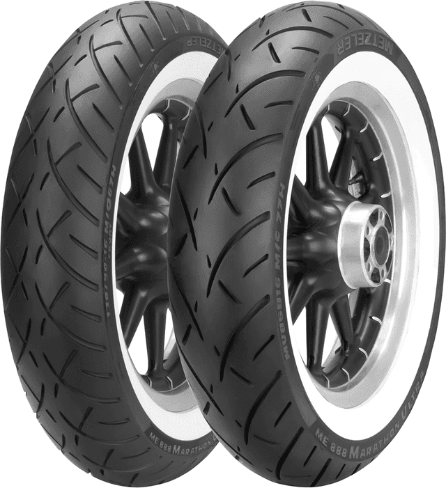 METZELER 0306-0415 Tire - ME 888 Marathon™ Ultra - Rear - MU85B16 - Wide Whitewall - 77H — image 1 of 4