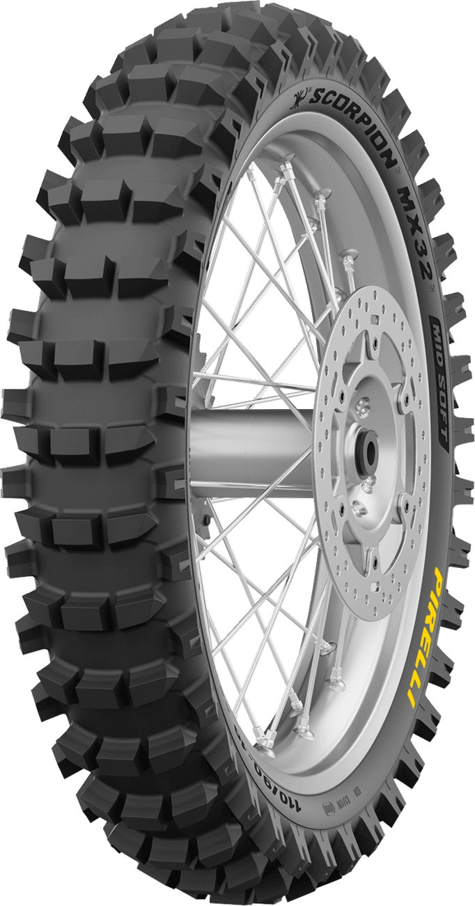 PIRELLI 0306-0969 Tire - Scorpion™ MX32 Mid Soft - Rear - 120/80-19 - 63M