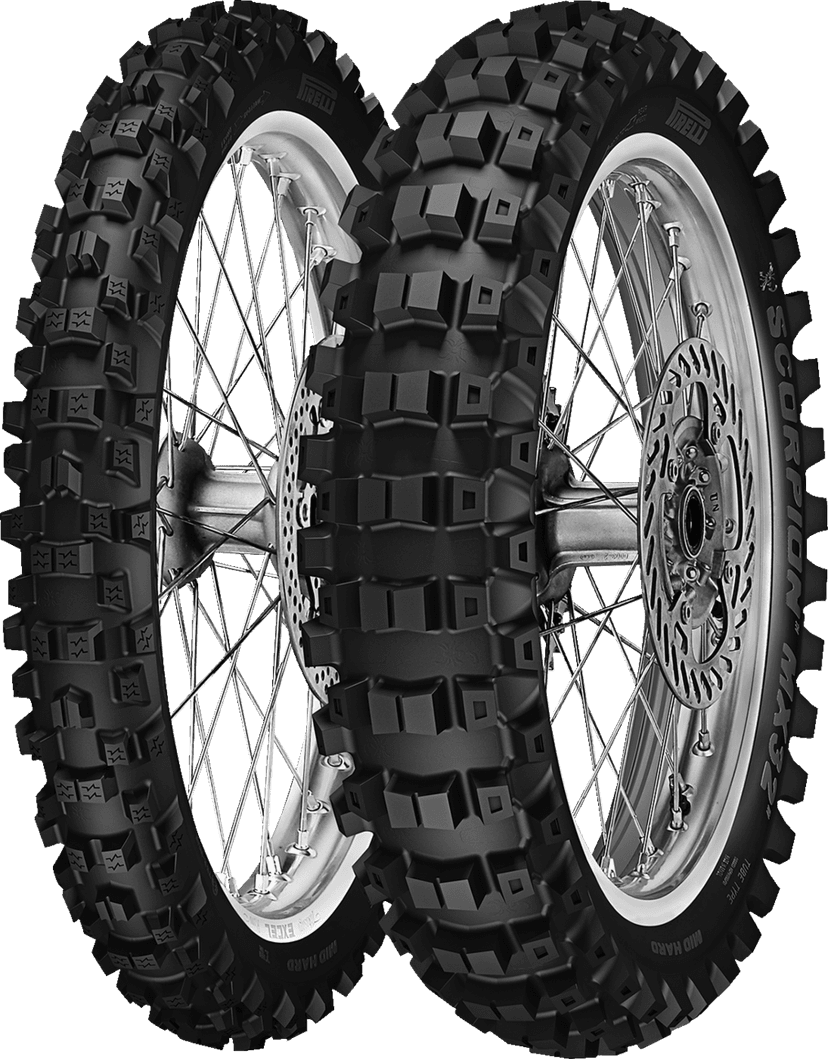 PIRELLI 0313-0872 Tire - Scorpion™ MX32™ Mid Hard - Rear - 110/90-19 - 62M