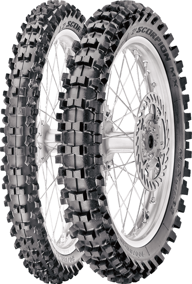 PIRELLI 0313-0886 Tire - Scorpion™ MX32 Mid Soft - Front - 60/100-12 - 36M