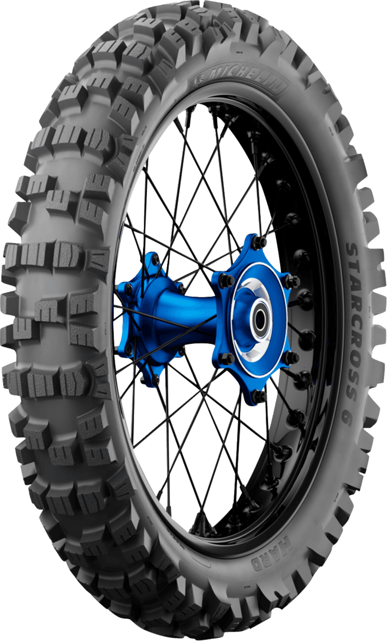 MICHELIN 0313-0903 Tire - StarCross 6 Hard - Rear - 110/90-19 - 62M — image 1 of 7