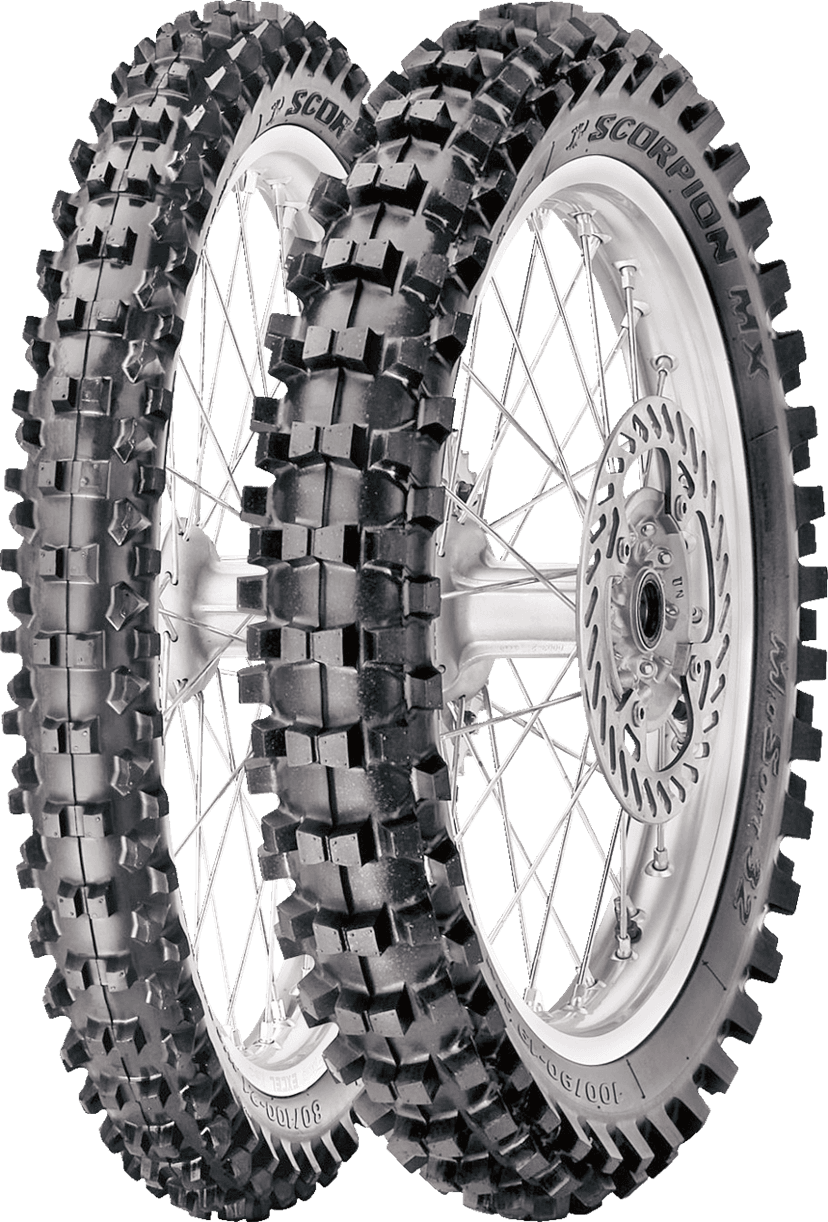 PIRELLI 0313-0965 Tire - Scorpion™ MX32 Mid Soft - Rear - 110/90-17 - 60M