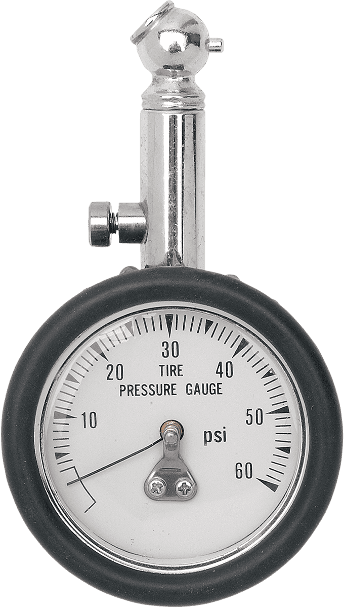 DRAG SPECIALTIES 0363-0018 Gauge - Pressure - 60PSI - 45 Degrees