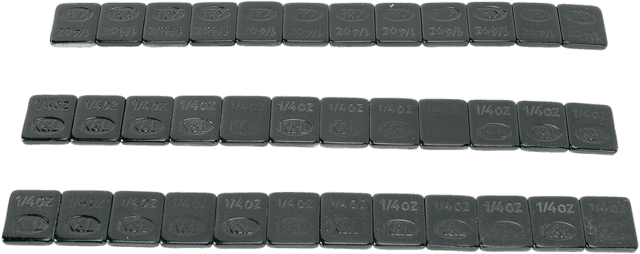 K&L SUPPLY 0365-0027 Wheel Weights - Rectangle - Adhesive Stick-On - Black - 36 Pack