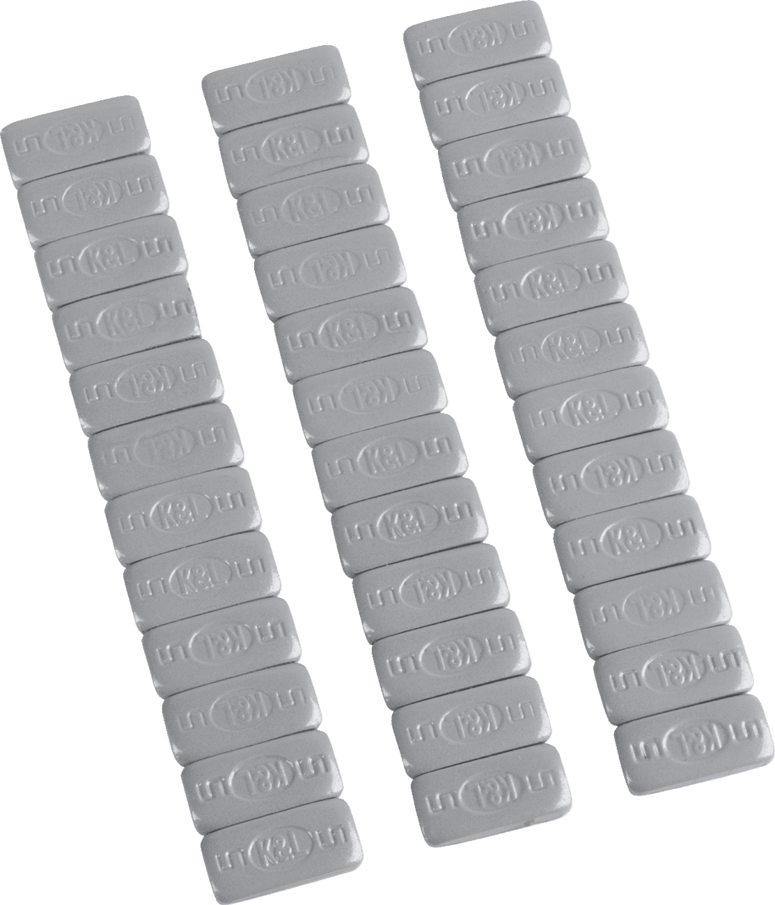 K&L SUPPLY 0365-0043 Wheel Weights - Rectangle - Adhesive Stick-On - Silver - 36 Pack