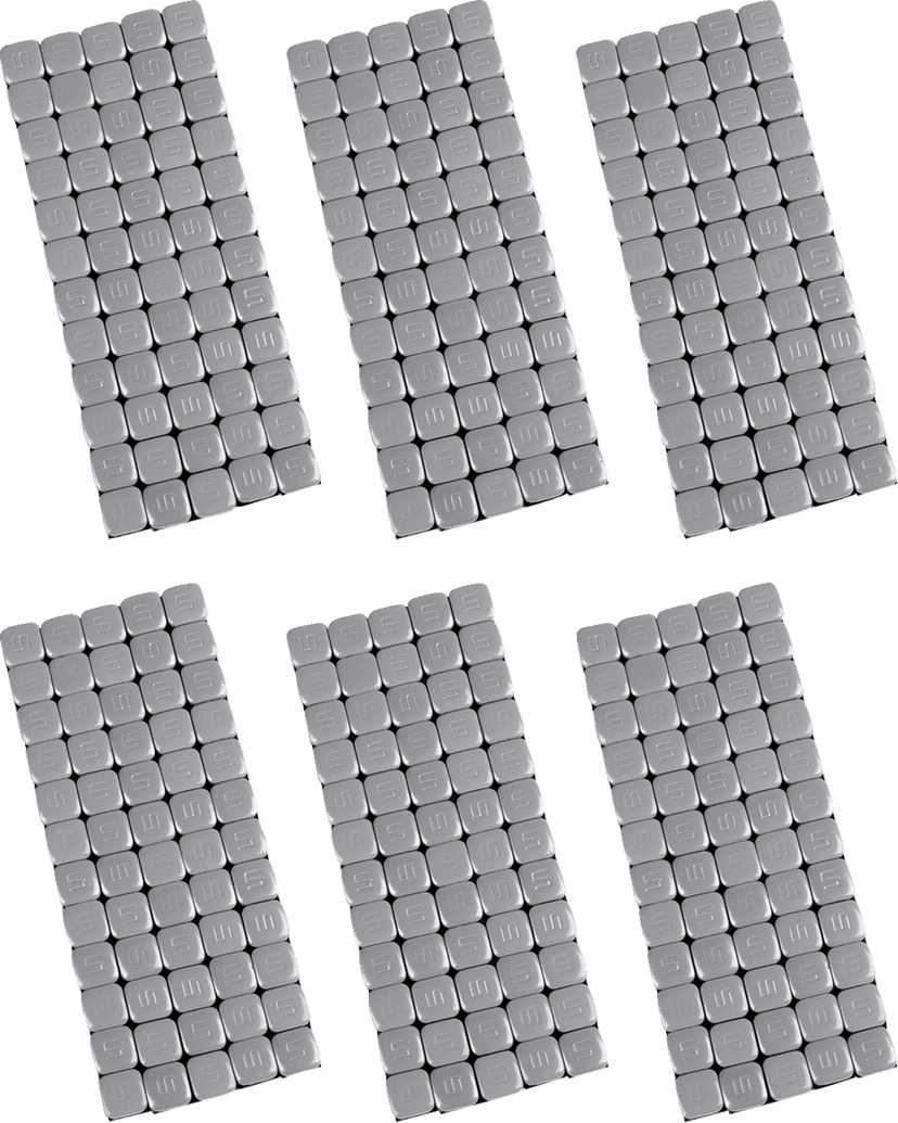 K&L SUPPLY 0365-0045 Wheel Weights - Square - Adhesive Stick-On - Silver - 360 Pack — image 1 of 2