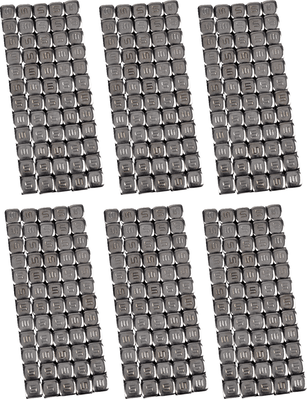 K&L SUPPLY 0365-0046 Wheel Weights - Square - Adhesive Stick-On - Chrome - 360 Pack