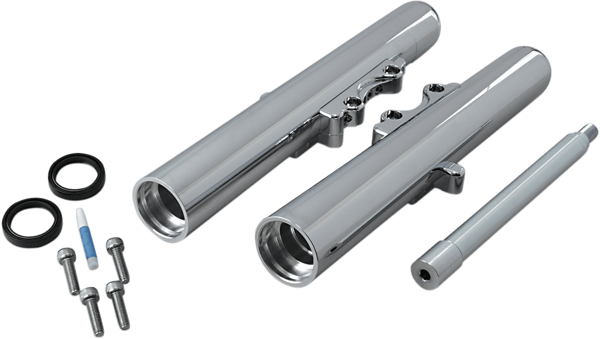 ARLEN NESS 0403-0029 Fork Legs - Chrome - Smooth - Dual Disc - '08-'13 FLT