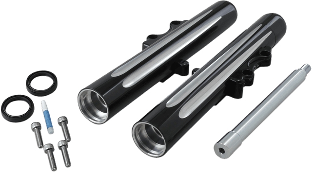 ARLEN NESS 0403-0036 Fork Legs - Black Anodized - Deep Cut - Dual Disc - '00-'07 FLT — image 1 of 4