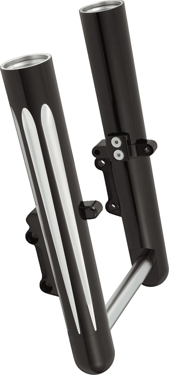 ARLEN NESS 0403-0189 Fork Legs - Black Anodized - Deep Cut - Dual Disc