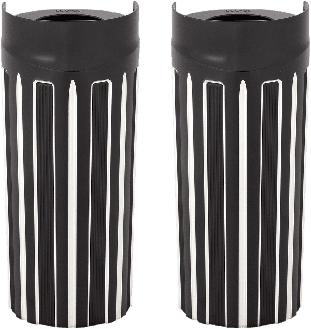 ARLEN NESS 0406-0076 Fork Boot Covers - +2" - Black Anodized - 10-Gauge - FLHT