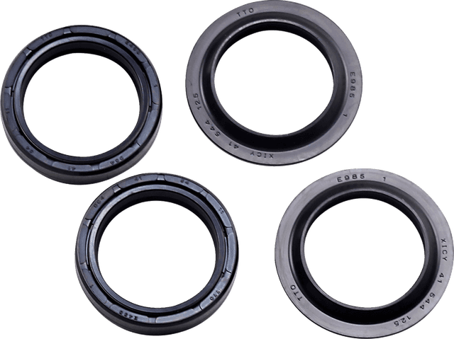 DRAG SPECIALTIES 0407-0343 Fork Seal/Dust Wiper Kit - 41 mm x 54 mm x 11 mm | 41 mm x 54.4 mm x 12 mm