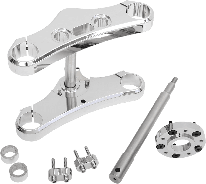 ACCUTRONIX 0408-0267 Triple Tree - 49 mm - Chrome - 3° Rake