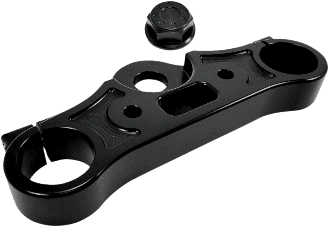 JOKER MACHINE 0408-0295 Upper Triple Tree - Black Anodized - '08-'16 FXD