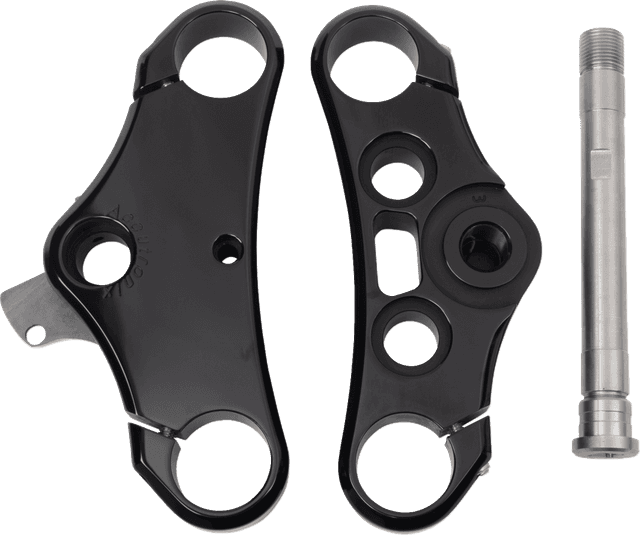 ACCUTRONIX 0408-0462 Triple Tree - 49 mm - Black - 3° Rake - Elite Smooth