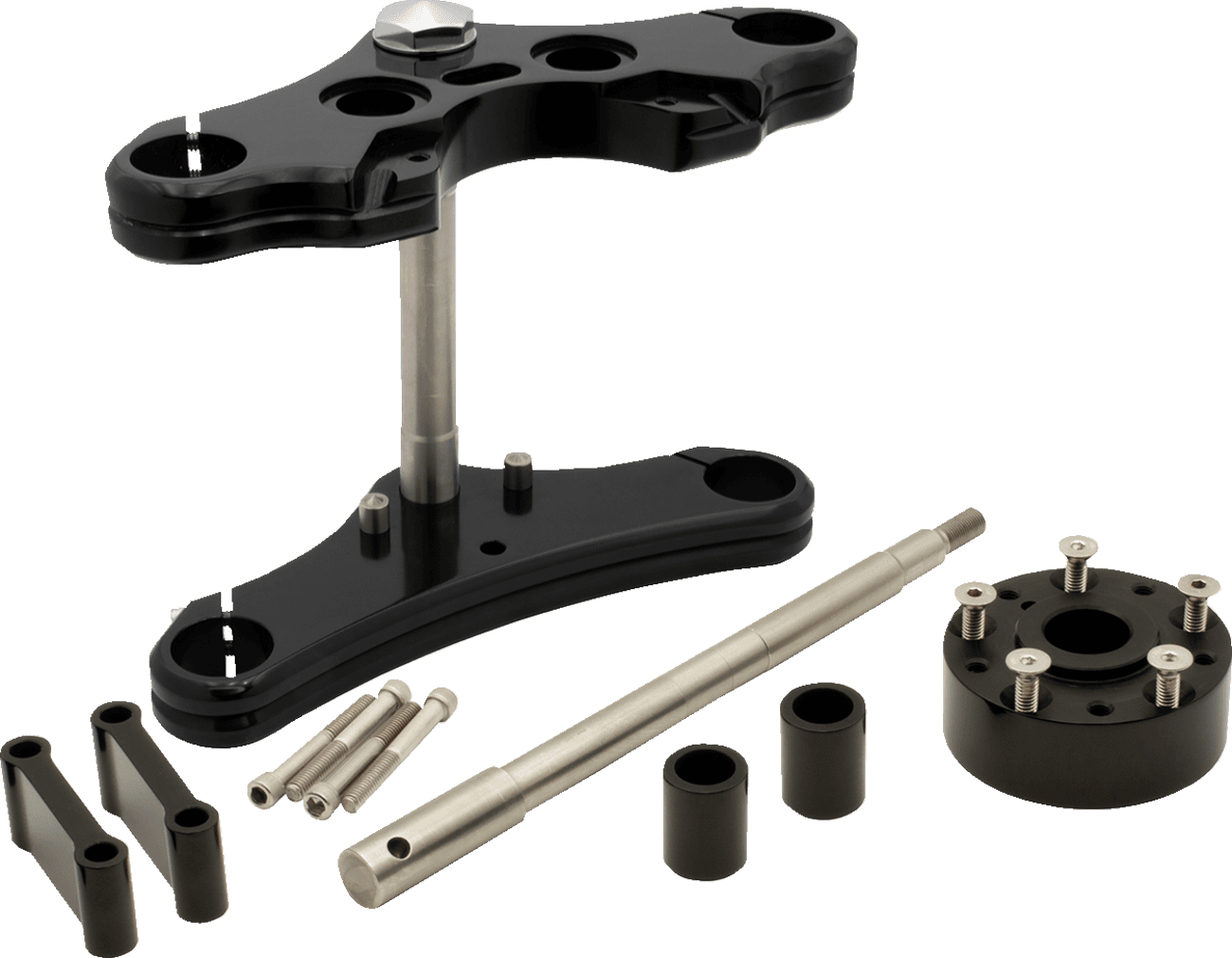 ACCUTRONIX 0408-0466 Triple Tree Conversion Kit - 39 mm - Black - 0° Rake - Elite