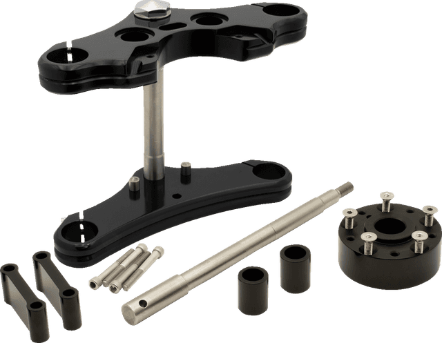 ACCUTRONIX 0408-0466 Triple Tree Conversion Kit - 39 mm - Black - 0° Rake - Elite