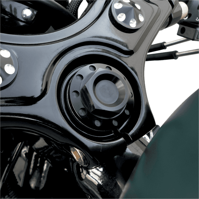 JOKER MACHINE 0410-0173 Steering Stem Bolt - Black Anodized - '99-'05 FXD | '88-'20 XL — image 2 of 2
