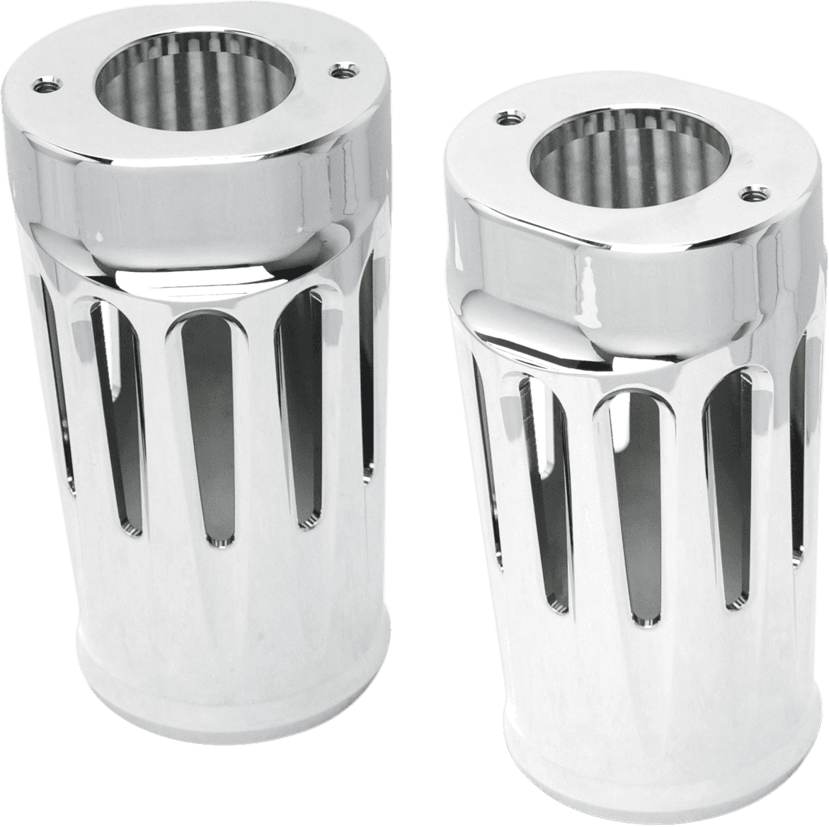 ARLEN NESS 0411-0014 Fork Boot Covers - Chrome - Deep Cut - FLHTD