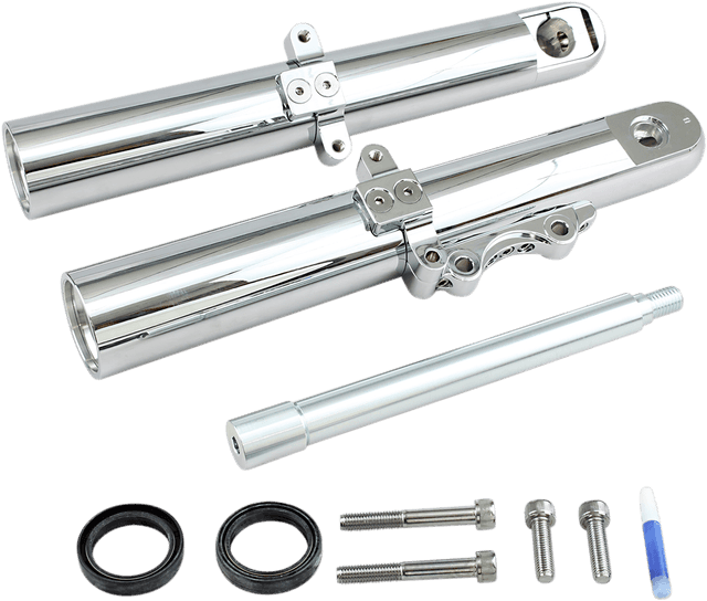 ARLEN NESS 0411-0021 Fork Legs - Chrome - Hot Legs - Custom Single Disc - Smooth - '00-'07