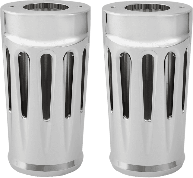 ARLEN NESS 0411-0086 Fork Boot Covers - Chrome - Deep Cut - FL