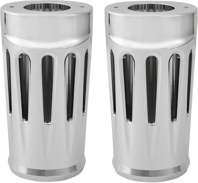 ARLEN NESS 0411-0086 Fork Boot Covers - Chrome - Deep Cut - FL