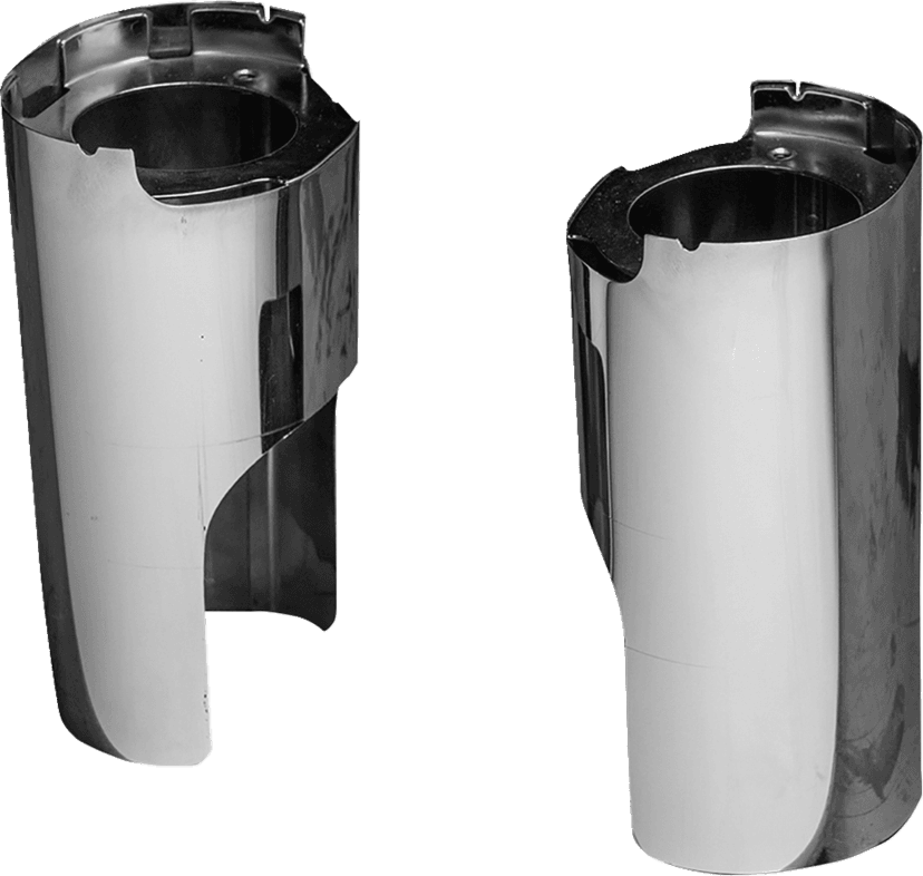 ARLEN NESS 0411-0191 Fork Boot Cover - Chrome - Smooth — image 1 of 2