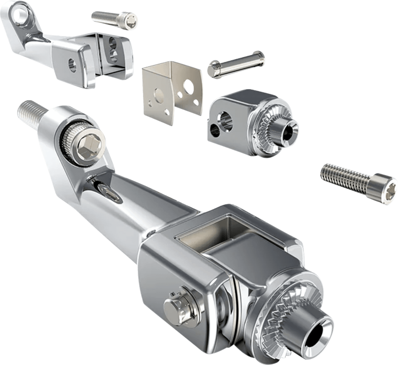 CIRO 05020614 Floorboard Mounting Brackets - Passenger - Chrome