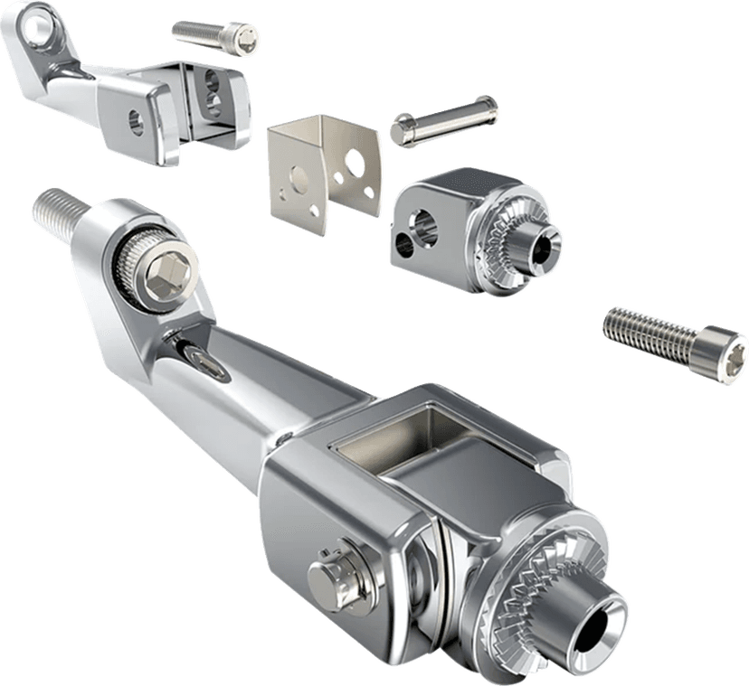 CIRO 05020614 Floorboard Mounting Brackets - Passenger - Chrome
