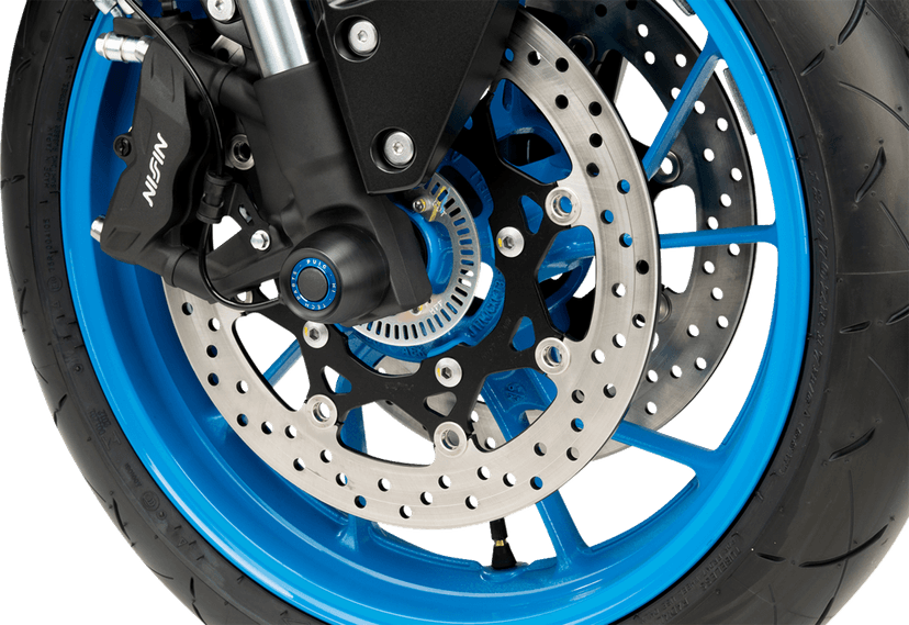 PUIG HI-TECH PARTS 0505-2556 Axle Sliders - Front - Black - Pair - Suzuki GSX-8R/S — image 2 of 2