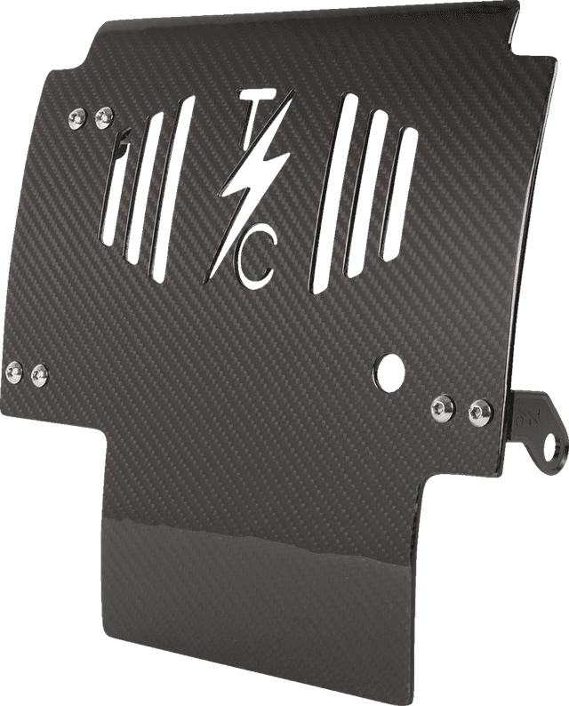 THRASHIN SUPPLY CO. 0506-2529 Skid Plate - Carbon Fiber/Gloss - With Black Brackets - FLHX/FLTRX — image 1 of 6