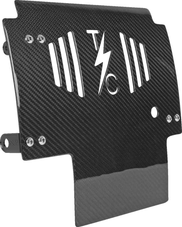 THRASHIN SUPPLY CO. 0506-2529 Skid Plate - Carbon Fiber/Gloss - With Black Brackets - FLHX/FLTRX — image 3 of 6