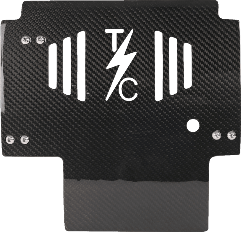 THRASHIN SUPPLY CO. 0506-2529 Skid Plate - Carbon Fiber/Gloss - With Black Brackets - FLHX/FLTRX — image 4 of 6