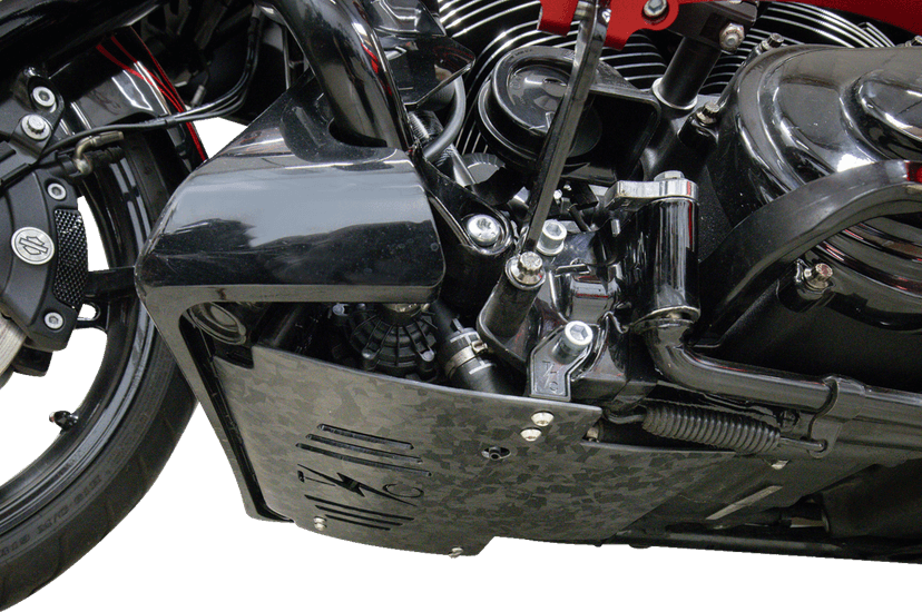 THRASHIN SUPPLY CO. 0506-2532 Skid Plate - Carbon Fiber/Forged - With Black Brackets - FLHX/FLTRX — image 9 of 9