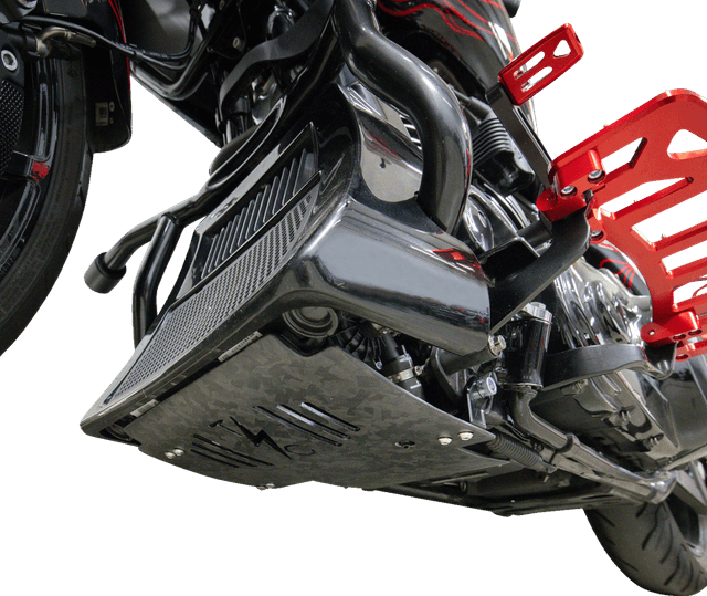 THRASHIN SUPPLY CO. 0506-2532 Skid Plate - Carbon Fiber/Forged - With Black Brackets - FLHX/FLTRX — image 2 of 9