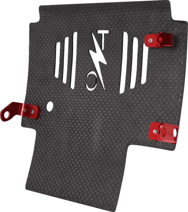 THRASHIN SUPPLY CO. 0506-2533 Skid Plate - Carbon Fiber/Forged - With Red Brackets - FLHX/FLTRX — image 8 of 10