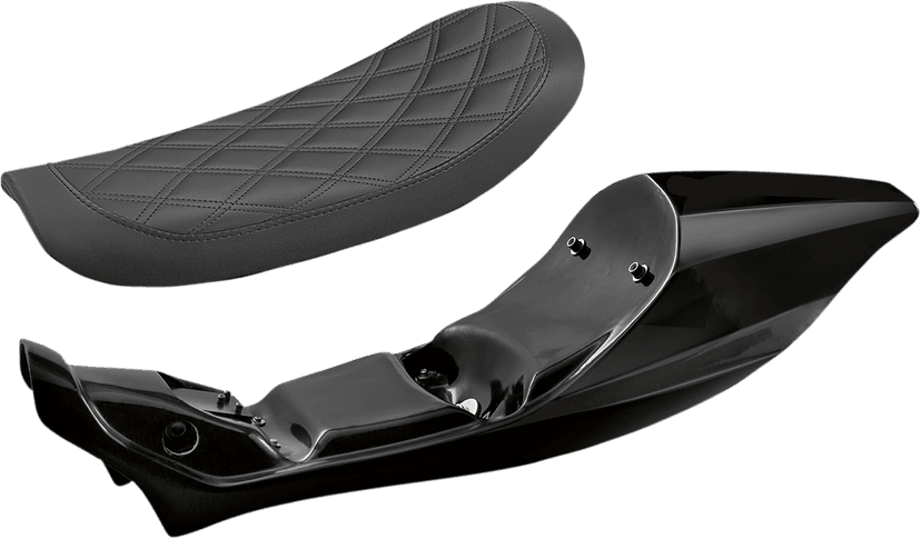 SADDLEMEN 0520-3028 Ronan Tail Section - With Lattice Stitch Seat - HD Sportster