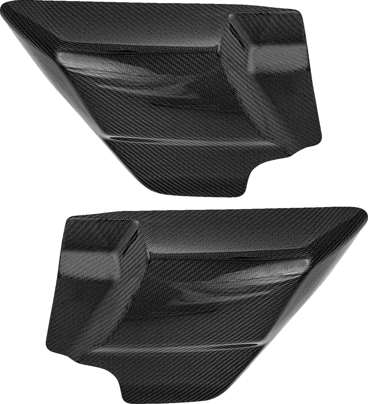 SADDLEMEN 0520-4269 Side Covers - Carbon Fiber/Gloss - HD Touring '09-'24