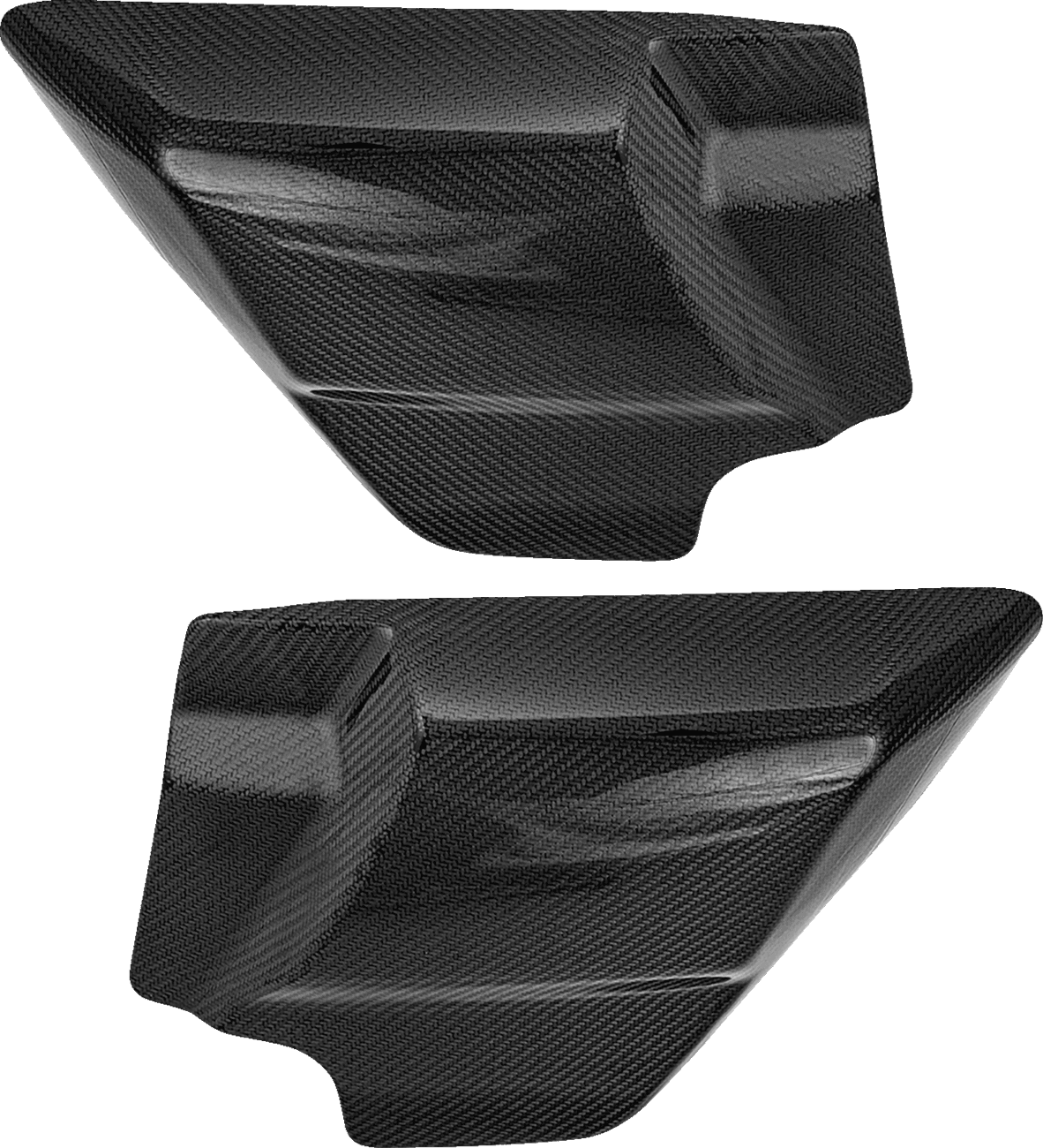 SADDLEMEN 0520-4269 Side Covers - Carbon Fiber/Gloss - HD Touring '09-'24