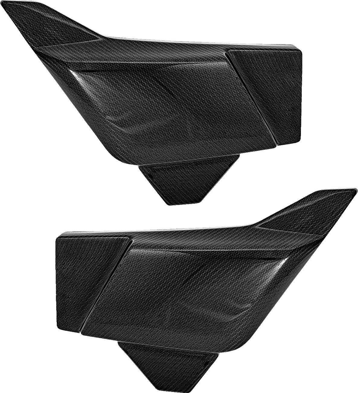 SADDLEMEN 0520-4271 Side Covers - Carbon Fiber/Gloss - HD Touring/Trike '23-'25