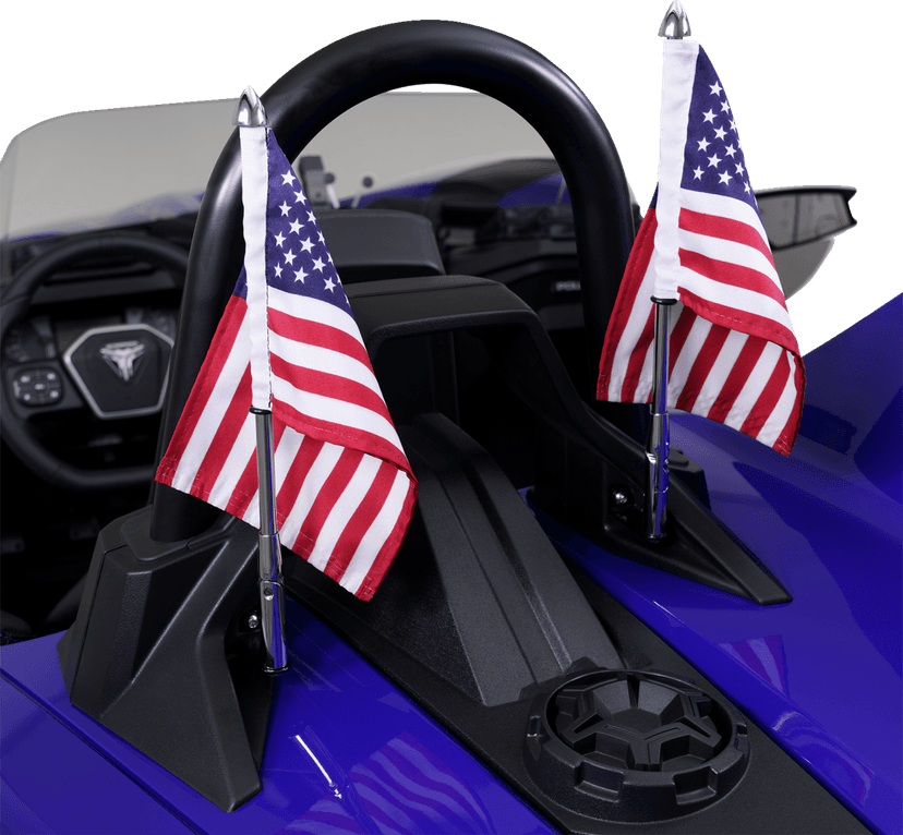 SHOW CHROME 0521-2050 Folding Flag Pole - Chrome - SlingShot — image 3 of 3