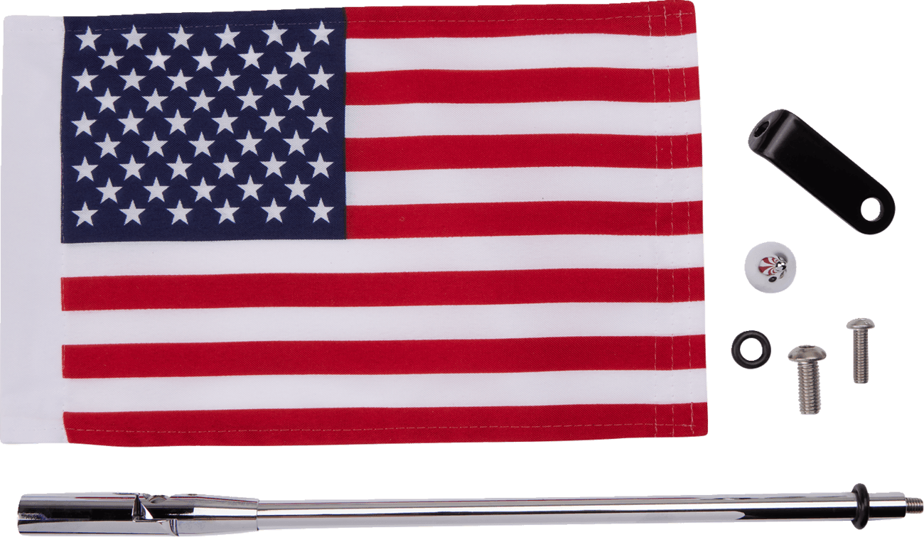 SHOW CHROME 0521-2050 Folding Flag Pole - Chrome - SlingShot